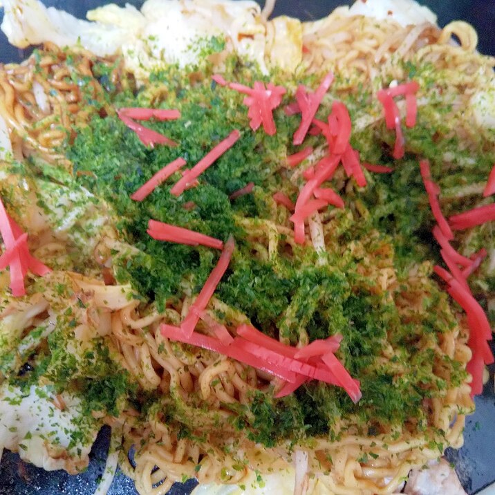 ホットプレートで焼きそば